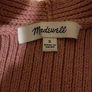 Madewell Mauve Cardigan Sweater Small pockets